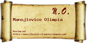 Manojlovics Olimpia névjegykártya